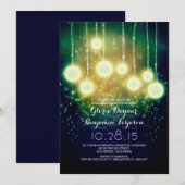 Romantische lichten verlovingsfeest uitnodiging (Voorkant / Achterkant)