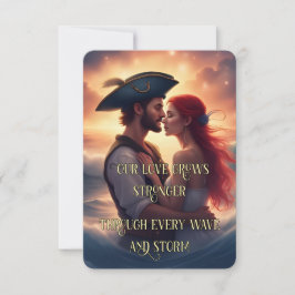 Romantische Liefde Affirmatie Kaart – Piratenpaar