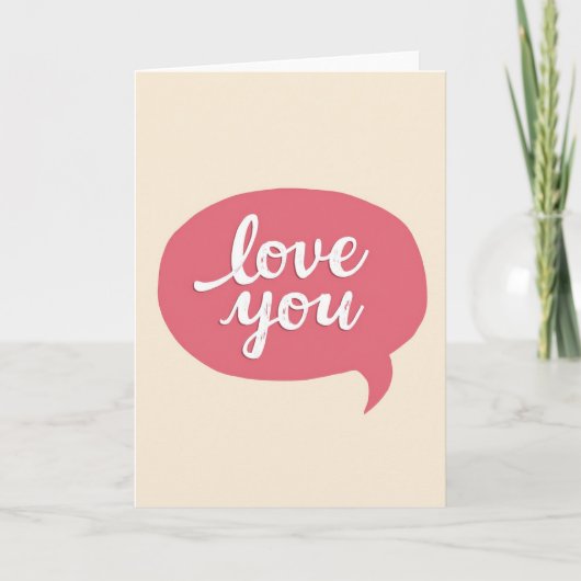 Romantische Liefde Berichtkaart Kaart (Voorkant)