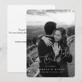Romantische liefde bewaar de datum save the date (Voorkant / Achterkant)