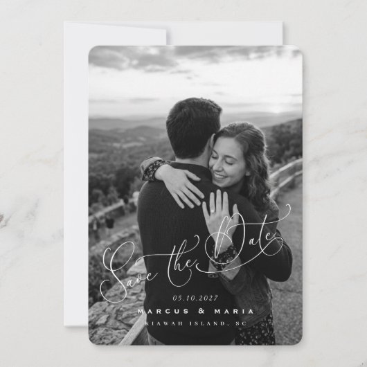 Romantische liefde bewaar de datum save the date (Voorkant)