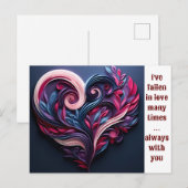 Romantische liefde cadeaubon feestdagenkaart (Voorkant / Achterkant)