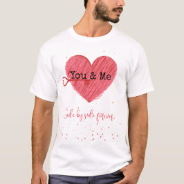 Romantische liefde Cute Rode Hart Moderne Valentij T-shirt