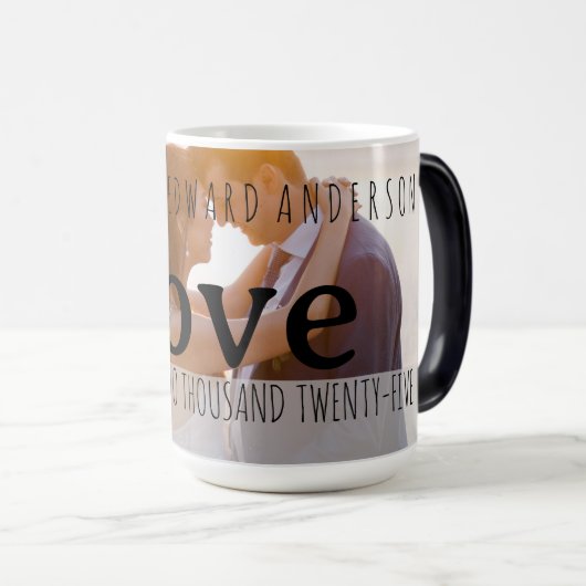 Romantische Liefde Foto Mok bruiloften (Voorkant rechts)