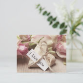 Romantische Liefde Gift voor haar Feestdagenkaart (Staand voorkant)