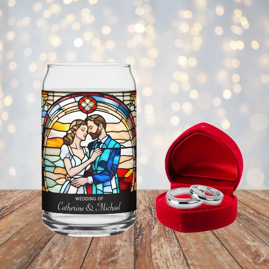 Romantische liefde Glas in lood stijl Europese bru
