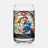 Romantische liefde Glas in lood stijl Europese bru (Voorkant)