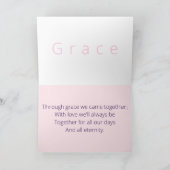 Romantische Liefde Grace Zwanen Paarse Roze Gepers Feestdagen Kaart (Binnen)