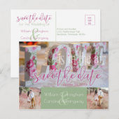 Romantische liefde hangt in de lucht Save The Date Aankondigingskaart (Voorkant / Achterkant)