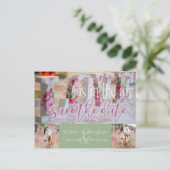 Romantische liefde hangt in de lucht Save The Date Aankondigingskaart (Staand voorkant)