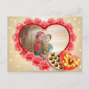 Romantische liefde Hart Art Print Aankondigingskaart