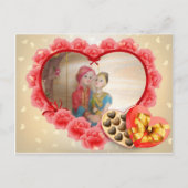 Romantische liefde Hart Art Print Aankondigingskaart (Voorkant)