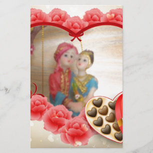 Romantische liefde Hart Art Print Briefpapier