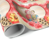 Romantische liefde Hart Art Print Cadeaupapier (Rol Hoek)