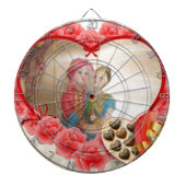 Romantische liefde Hart Art Print Dartbord (Voorkant)