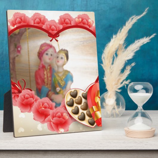 Romantische liefde Hart Art Print Fotoplaat (Zijkant)