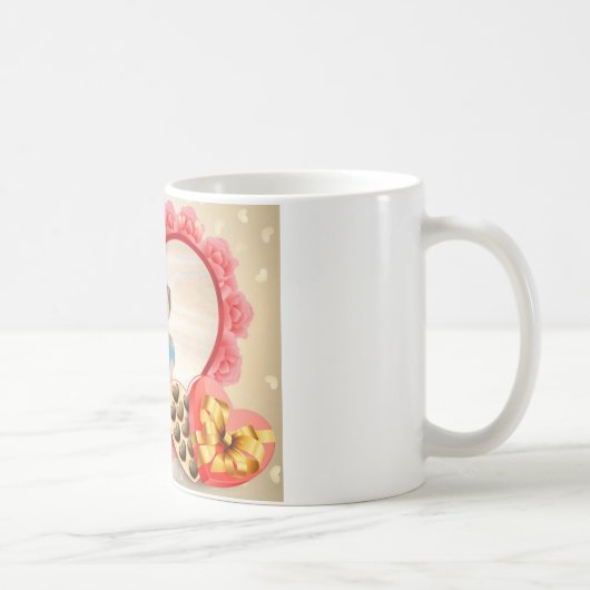 Romantische liefde Hart Art Print Koffiemok (Rechts)