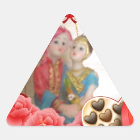 Romantische liefde Hart Art Print Sticker (Voorkant)