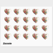 Romantische liefde Hart Art Print Sticker (Vel)