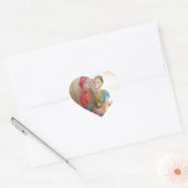 Romantische liefde Hart Art Print Sticker (Envelop)