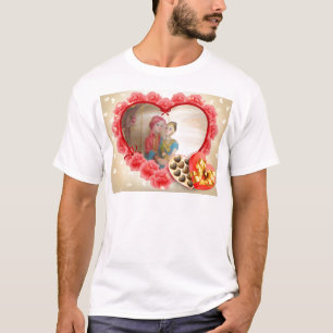 Romantische liefde Hart Art Print T-shirt