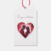 Romantische liefde hart bruiloft cadeaulabel (Voorkant)