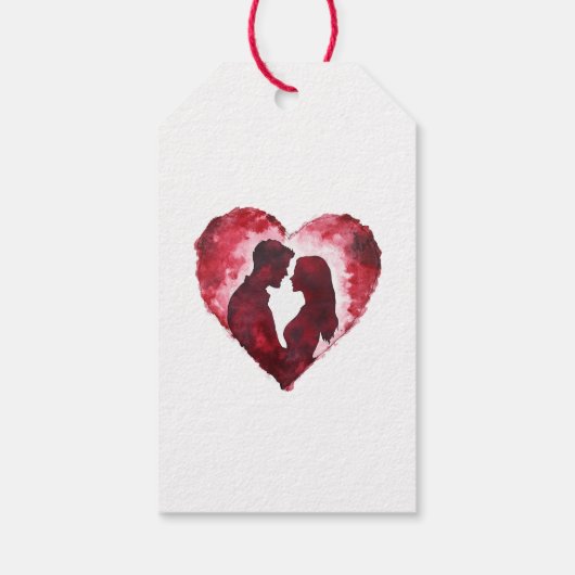 Romantische liefde hart bruiloft cadeaulabel (Achterkant)