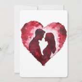 Romantische liefde hart bruiloft kaart (Achterkant)