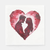 Romantische liefde hart bruiloft servet (Voorkant)