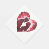 Romantische liefde hart bruiloft servet (Hoek)
