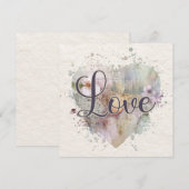 Romantische liefde hart notitie Kaart Notitiekaartje (Voorkant / Achterkant)