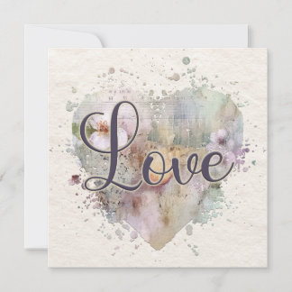 Romantische liefde hart notitie Kaart Notitiekaartje