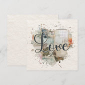 Romantische liefde hart notitie Kaart Notitiekaartje (Voorkant / Achterkant)