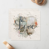 Romantische liefde hart notitie Kaart Notitiekaartje (Voorkant / Achterkant in situ)