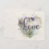 Romantische liefde hart notitie Kaart Notitiekaartje (Voorkant / Achterkant)