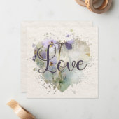 Romantische liefde hart notitie Kaart Notitiekaartje (Voorkant / Achterkant in situ)