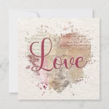 Romantische Liefde Hart Notitiekaart