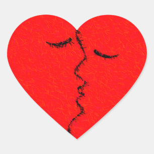 romantische liefde hart sticker
