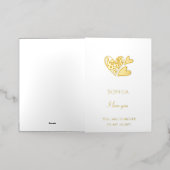 Romantische liefde harten folie wenskaart (Buiten Laag)