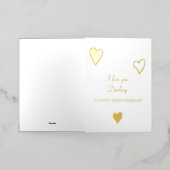 Romantische liefde harten Jubileum Folie Wenskaart (Buiten Laag)