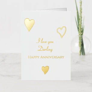 Romantische liefde harten Jubileum Folie Wenskaart