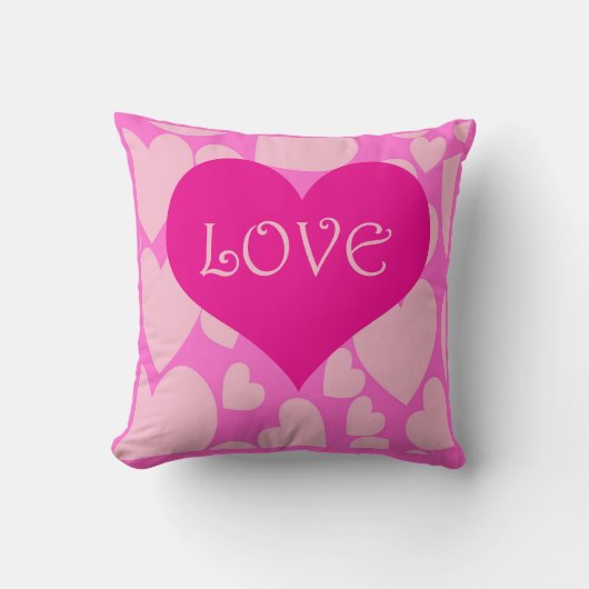 Romantische Liefde Harten Sierkussen (Voorkant)