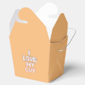 Romantische liefde - I Love My Guy Tekstontwerp Bedankdoosjes (Geopend)