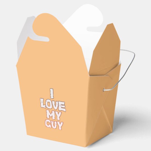 Romantische liefde - I Love My Guy Tekstontwerp Bedankdoosjes (Geopend)
