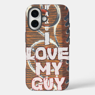 Romantische liefde - I Love My Guy Tekstontwerp iPhone 16 Hoesje