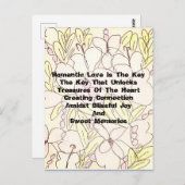 Romantische liefde is de sleutel briefkaart (Voorkant / Achterkant)