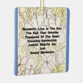 Romantische liefde is de sleutel keramisch ornament (Rechts)