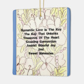 Romantische liefde is de sleutel keramisch ornament (Links)