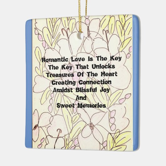 Romantische liefde is de sleutel keramisch ornament (Links)