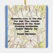 Romantische liefde is de sleutel keramisch ornament (Voorkant)
